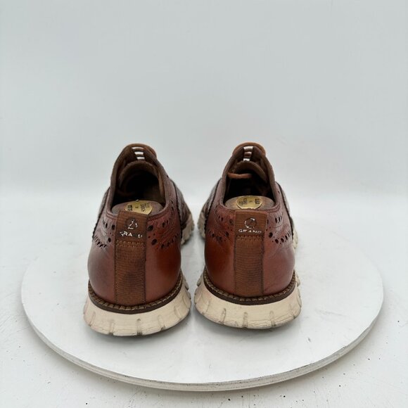 Cole Haan Zerogrand Men Size 8.5M Brown Leather Wingtip Oxford Dress Shoes - Picture 5 of 11